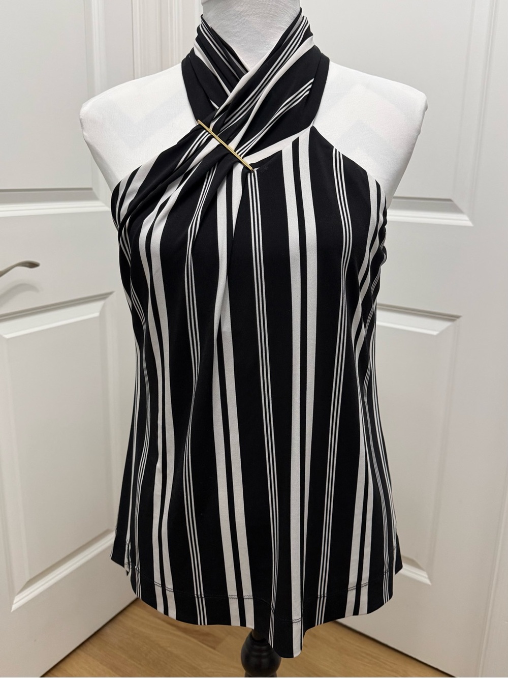 Calvin Klein Stripped Halter Top